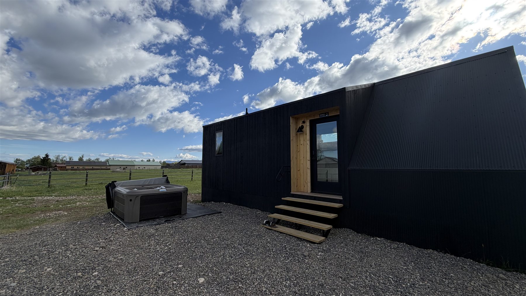 Glacier Mountain Getaway A-frame cabin exterior near Bozeman Montana