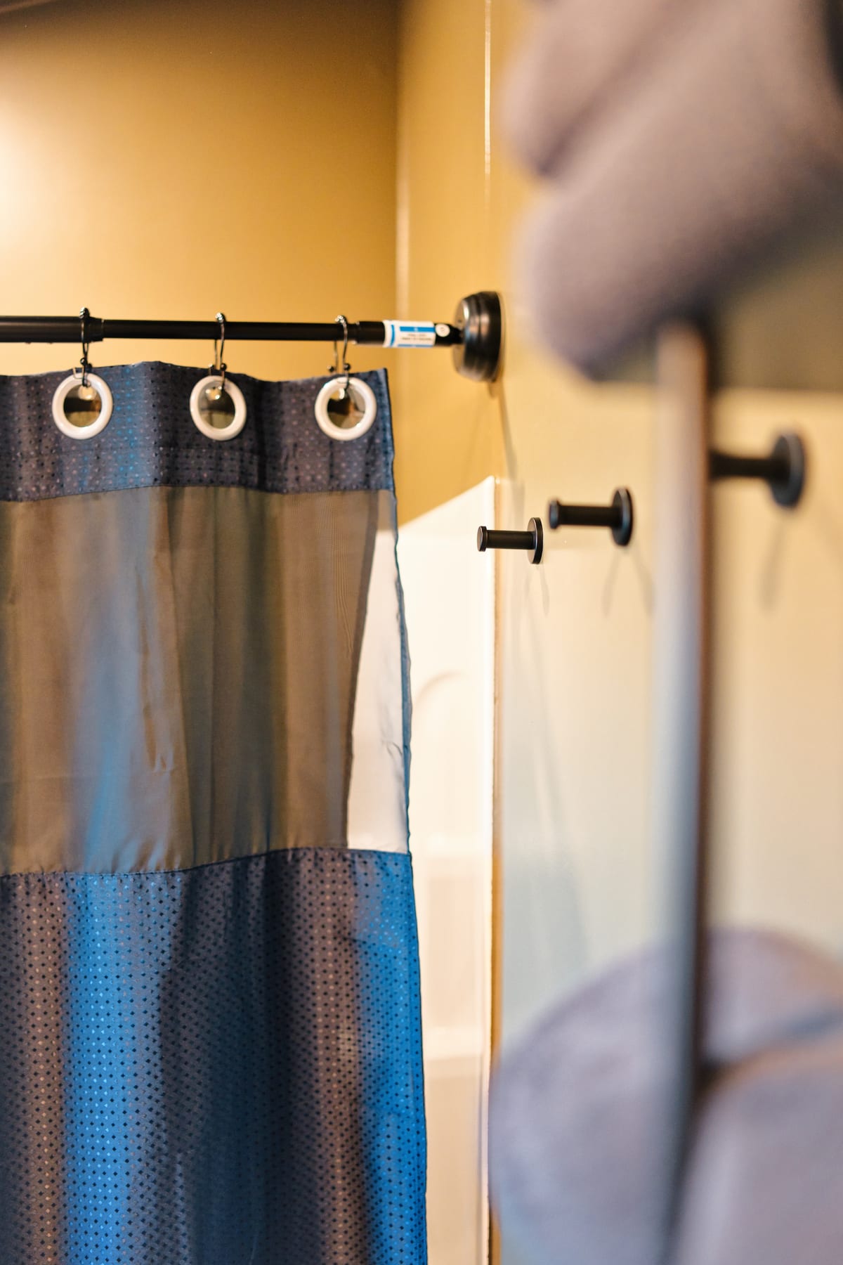 Bathroom towel holder at Glacier Mountain Getaway near Bozeman Montana