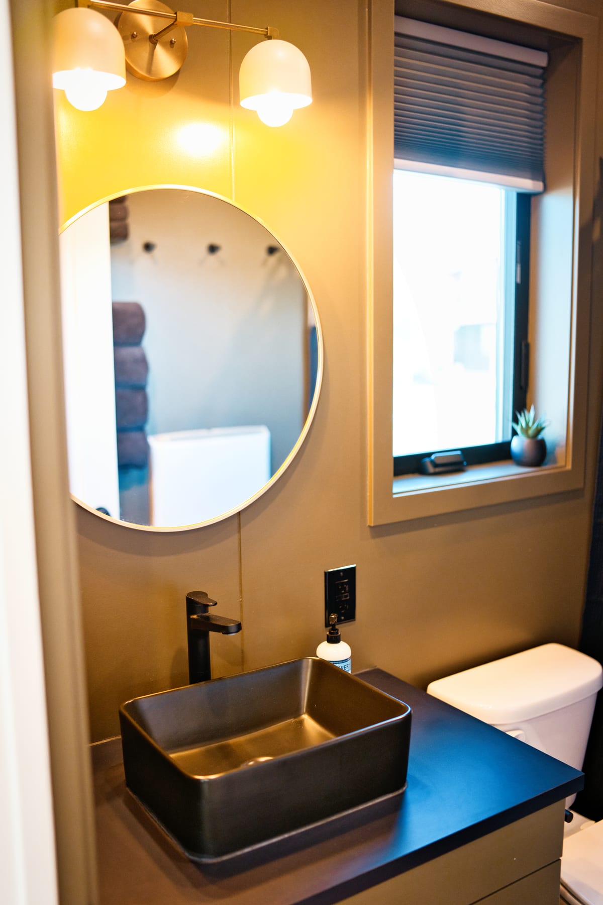 Wide bathroom view at Glacier Mountain Getaway near Bozeman Montana